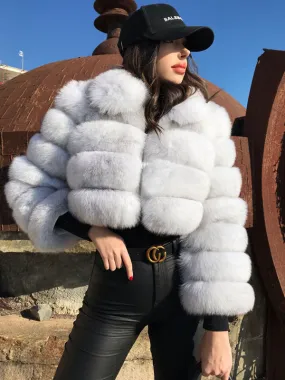 2024 Women's Short Plush Faux Fur Eco Coat, Winter Fur Coat