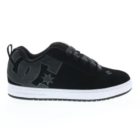 300529-BDM DC Court Graffik Black Nubuck Men's Skate Sneakers.