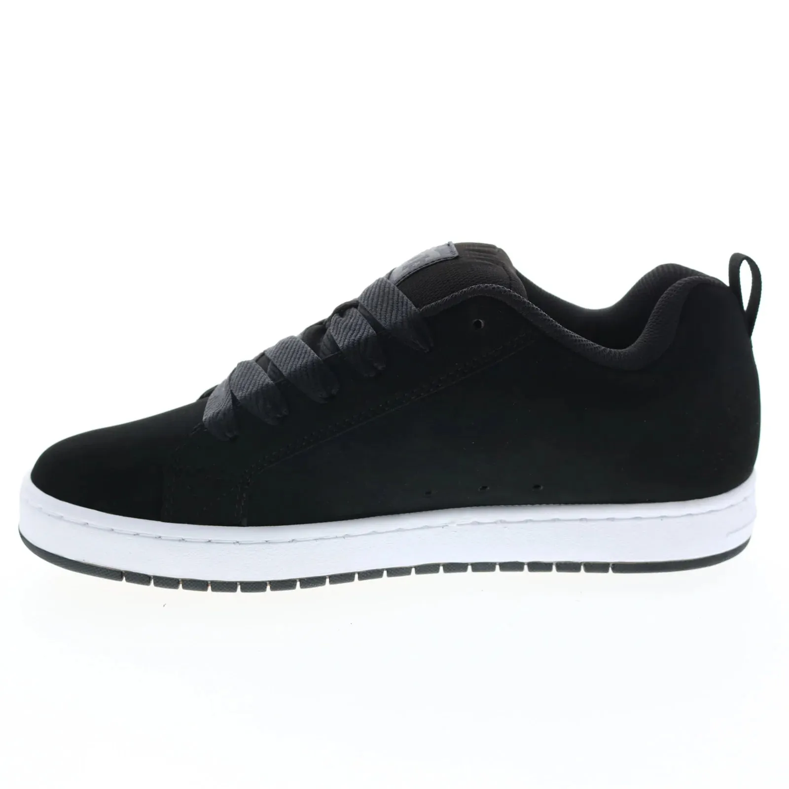 300529-BDM DC Court Graffik Black Nubuck Men's Skate Sneakers.