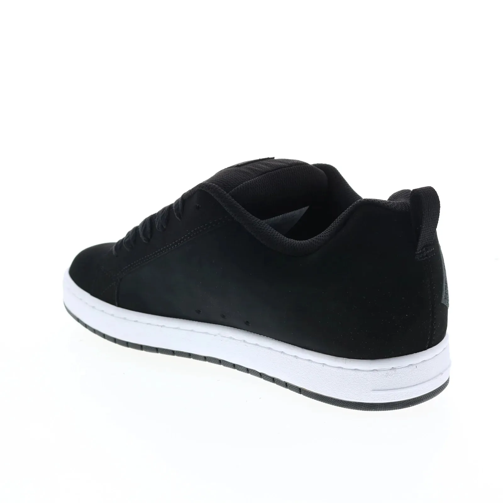 300529-BDM DC Court Graffik Black Nubuck Men's Skate Sneakers.