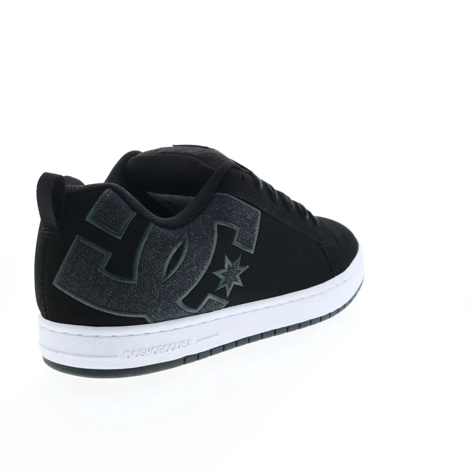 300529-BDM DC Court Graffik Black Nubuck Men's Skate Sneakers.