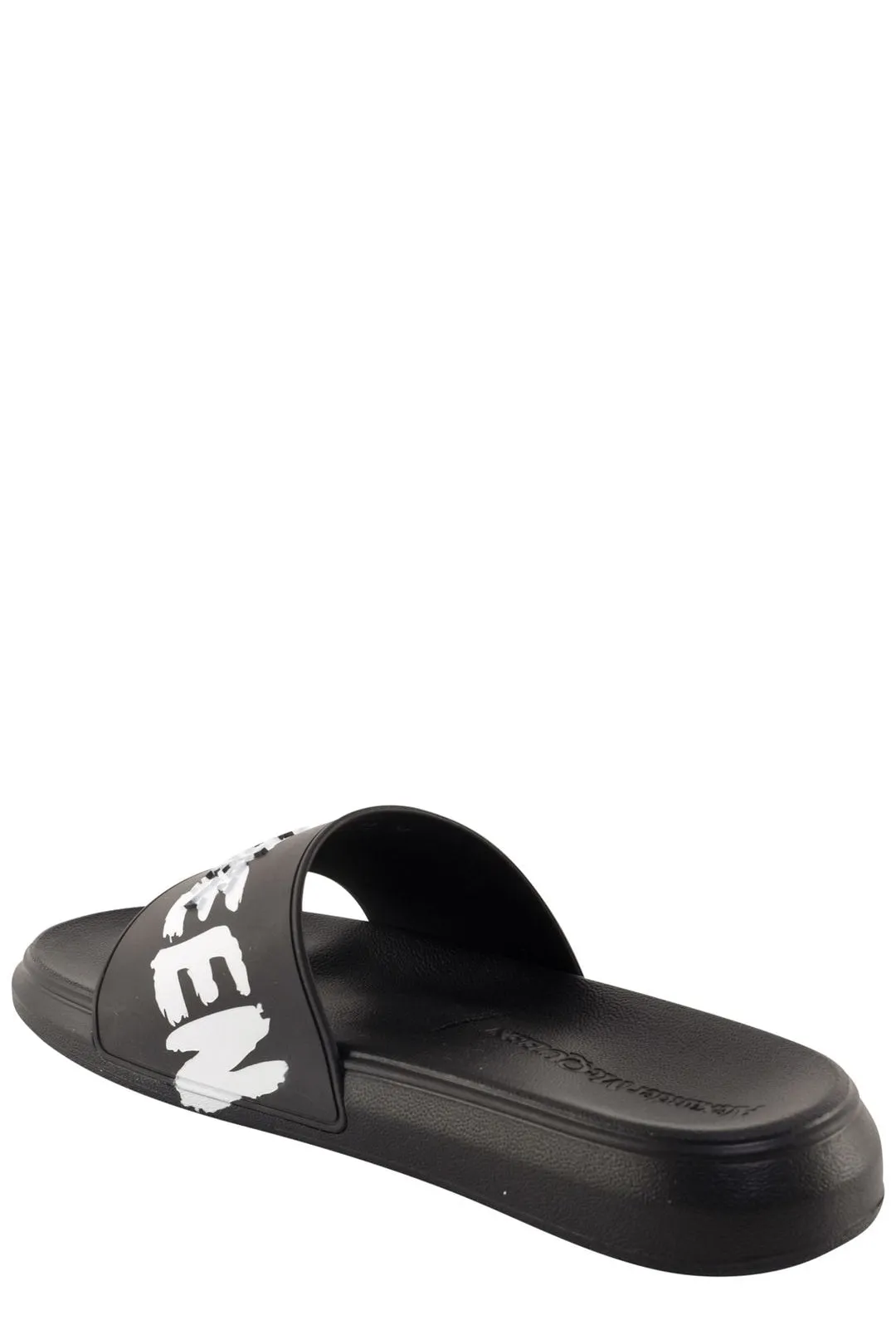 Alexander McQueen Slides with Graffiti Logo