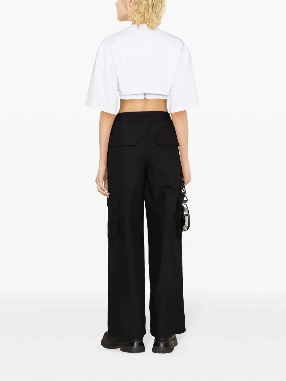 ALEXANDER WANG Women Logo Elastic Cargo Pants