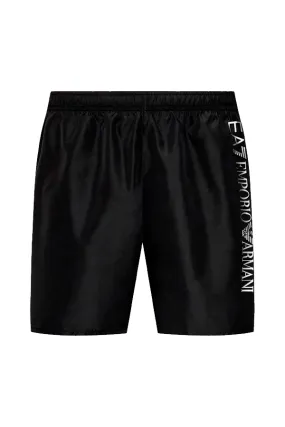 Armani EA7 Black Side Logo Swim Shorts