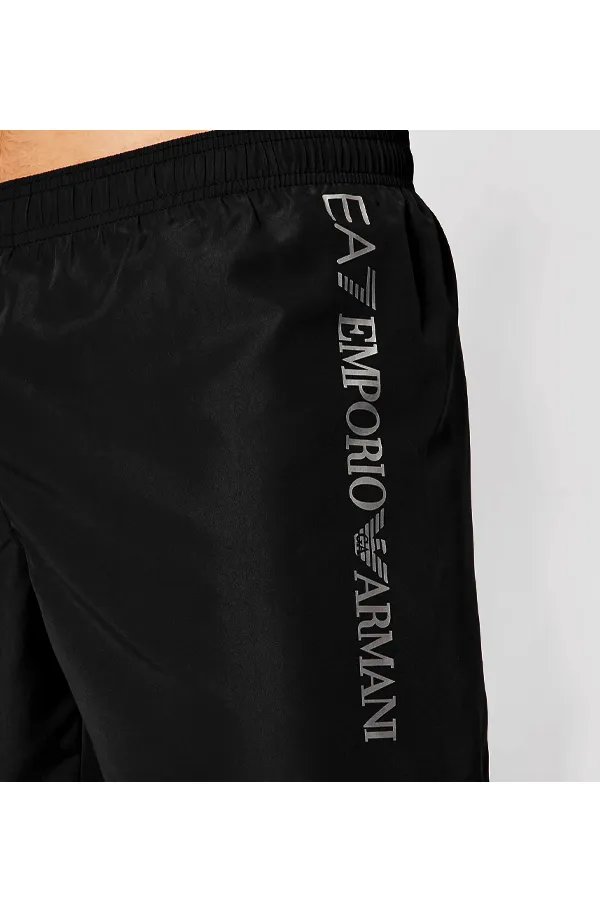 Armani EA7 Black Side Logo Swim Shorts