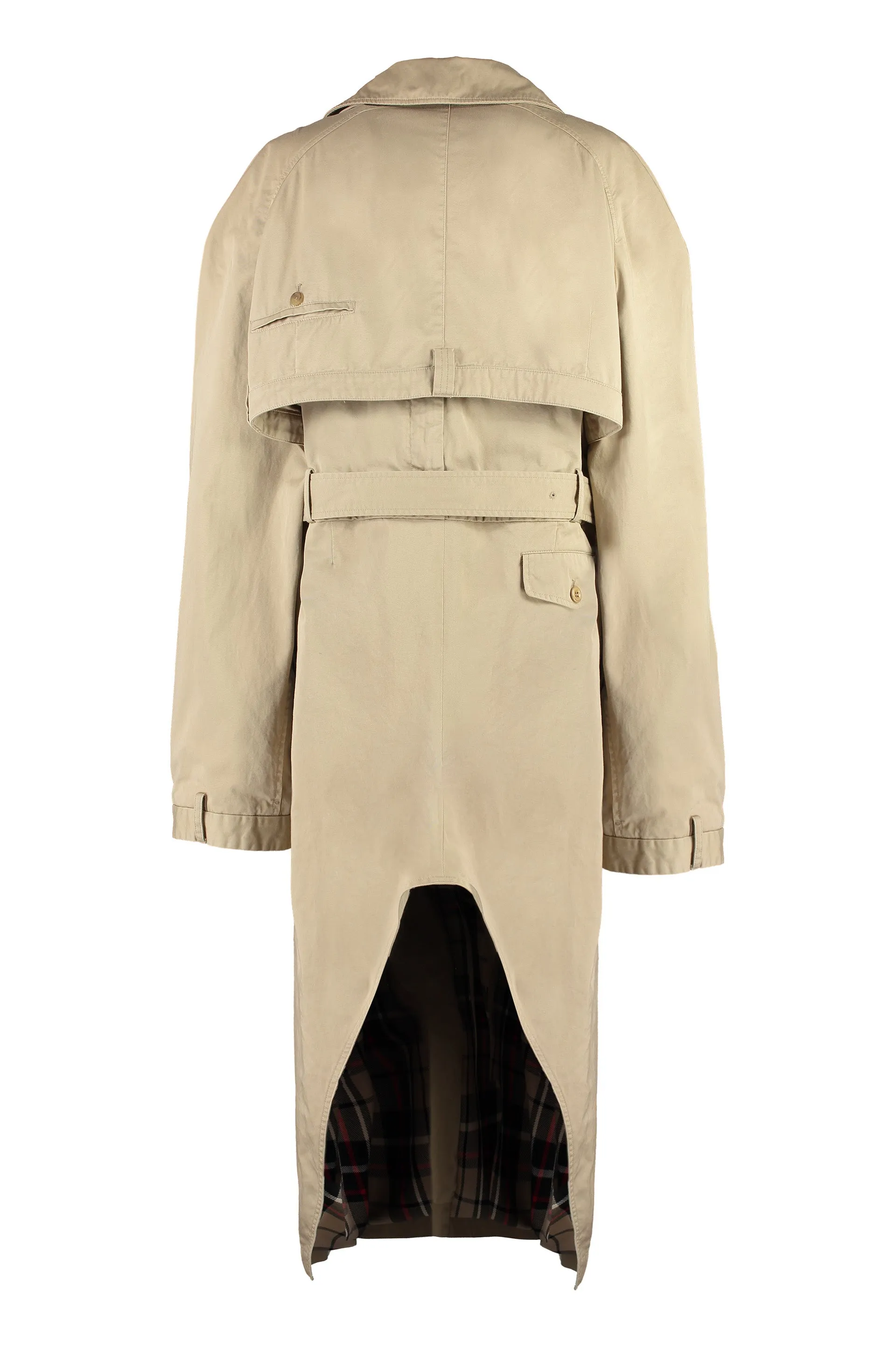 BALENCIAGA Beige Cotton Trench Coat - Fall Winter 23 Collection