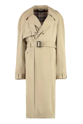 BALENCIAGA Beige Cotton Trench Coat - Fall Winter 23 Collection