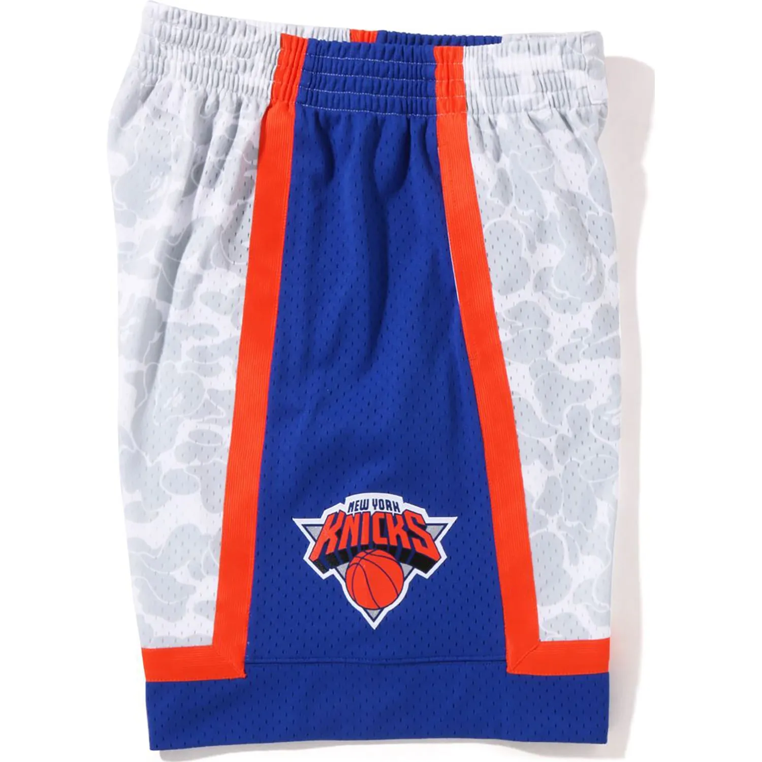 BAPE X MITCHELL & NESS NEW YORK KNICKS JERSEY MENS SHORTS