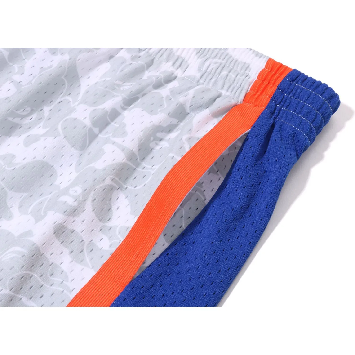 BAPE X MITCHELL & NESS NEW YORK KNICKS JERSEY MENS SHORTS