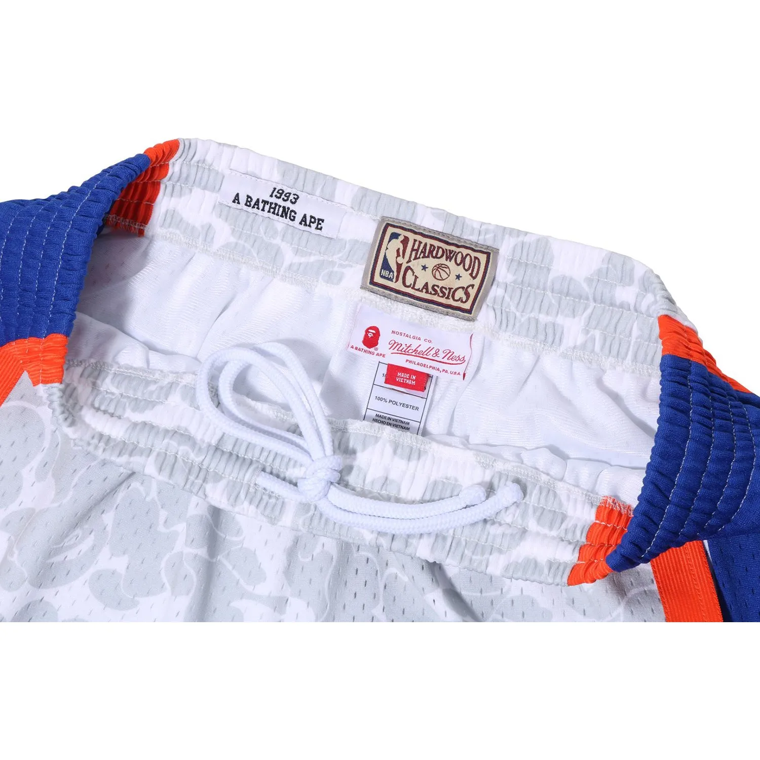 BAPE X MITCHELL & NESS NEW YORK KNICKS JERSEY MENS SHORTS