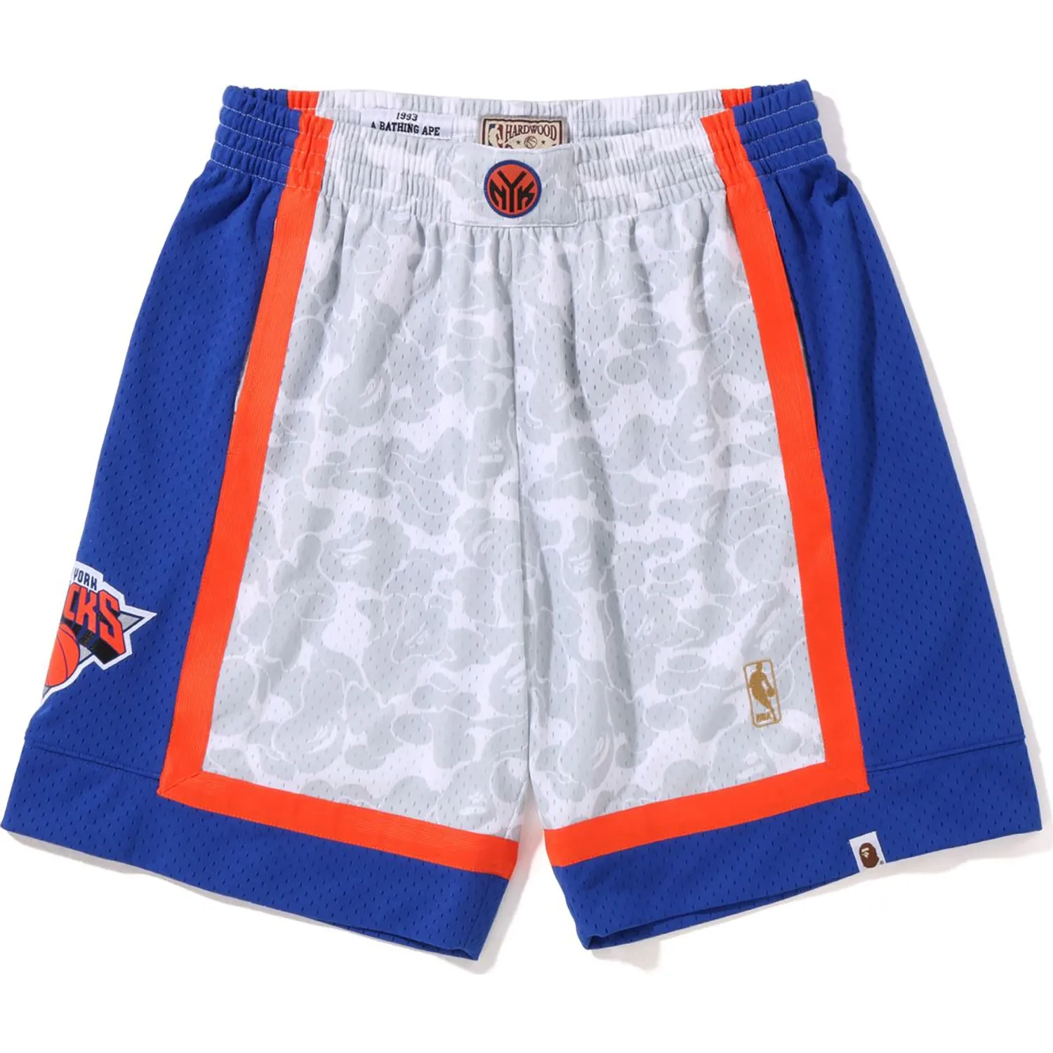 BAPE X MITCHELL & NESS NEW YORK KNICKS JERSEY MENS SHORTS