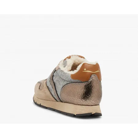 Beige Faux Fur Lined Sneaker