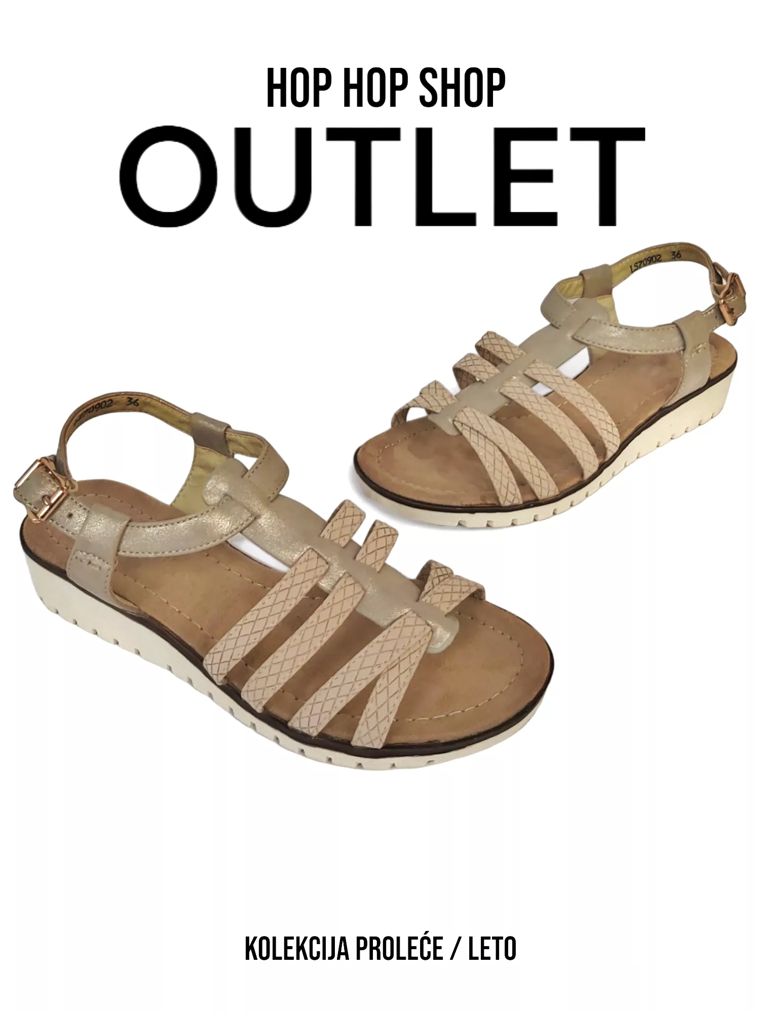 Beige Women's Sandals LS70902