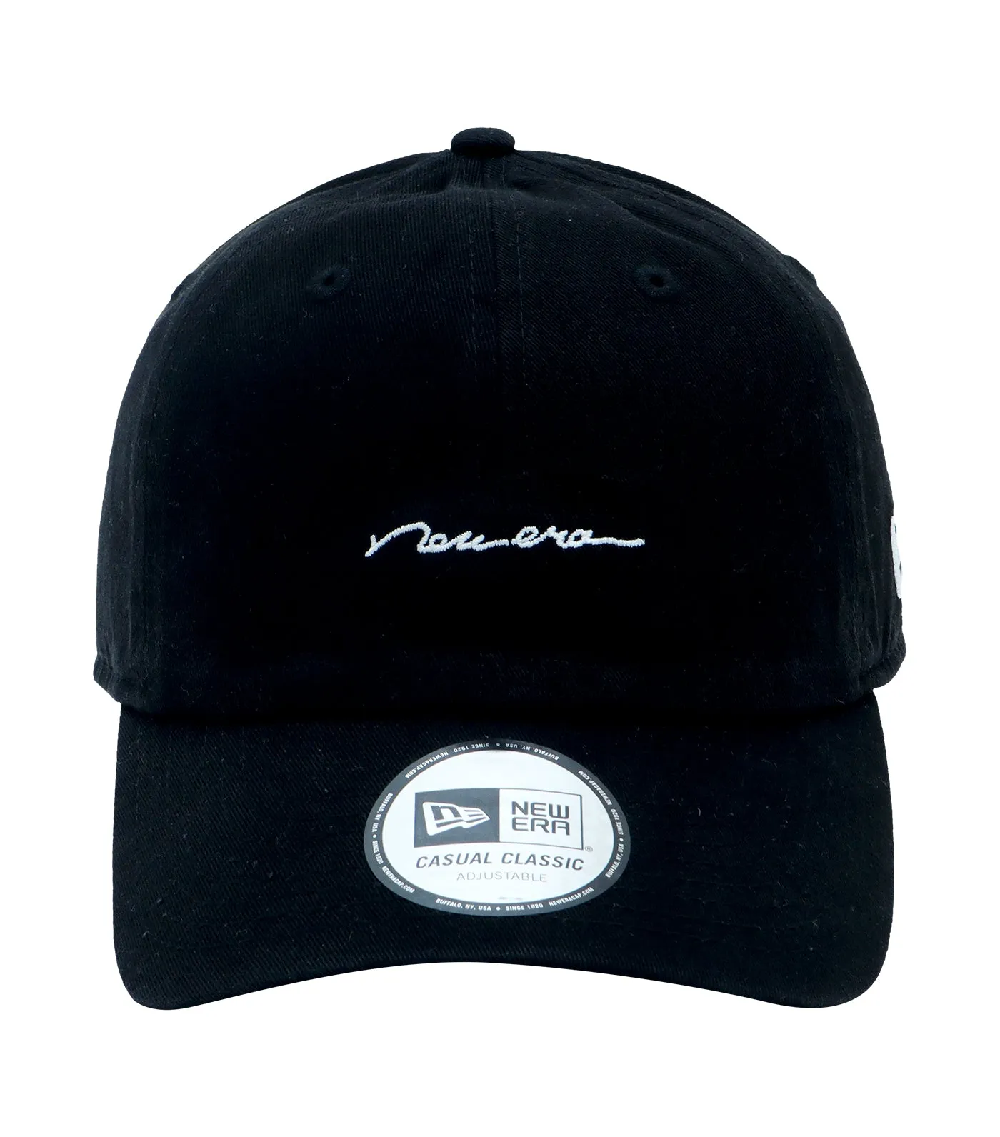 Black Classic Casual Cap with Embroidery