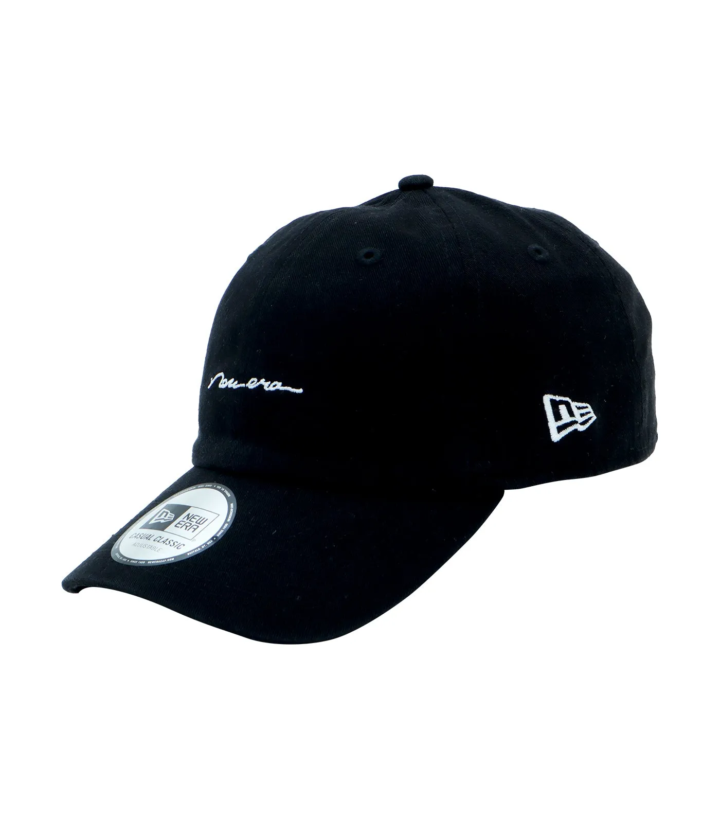 Black Classic Casual Cap with Embroidery