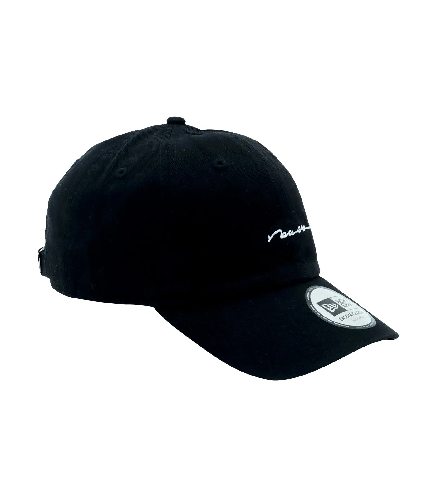 Black Classic Casual Cap with Embroidery