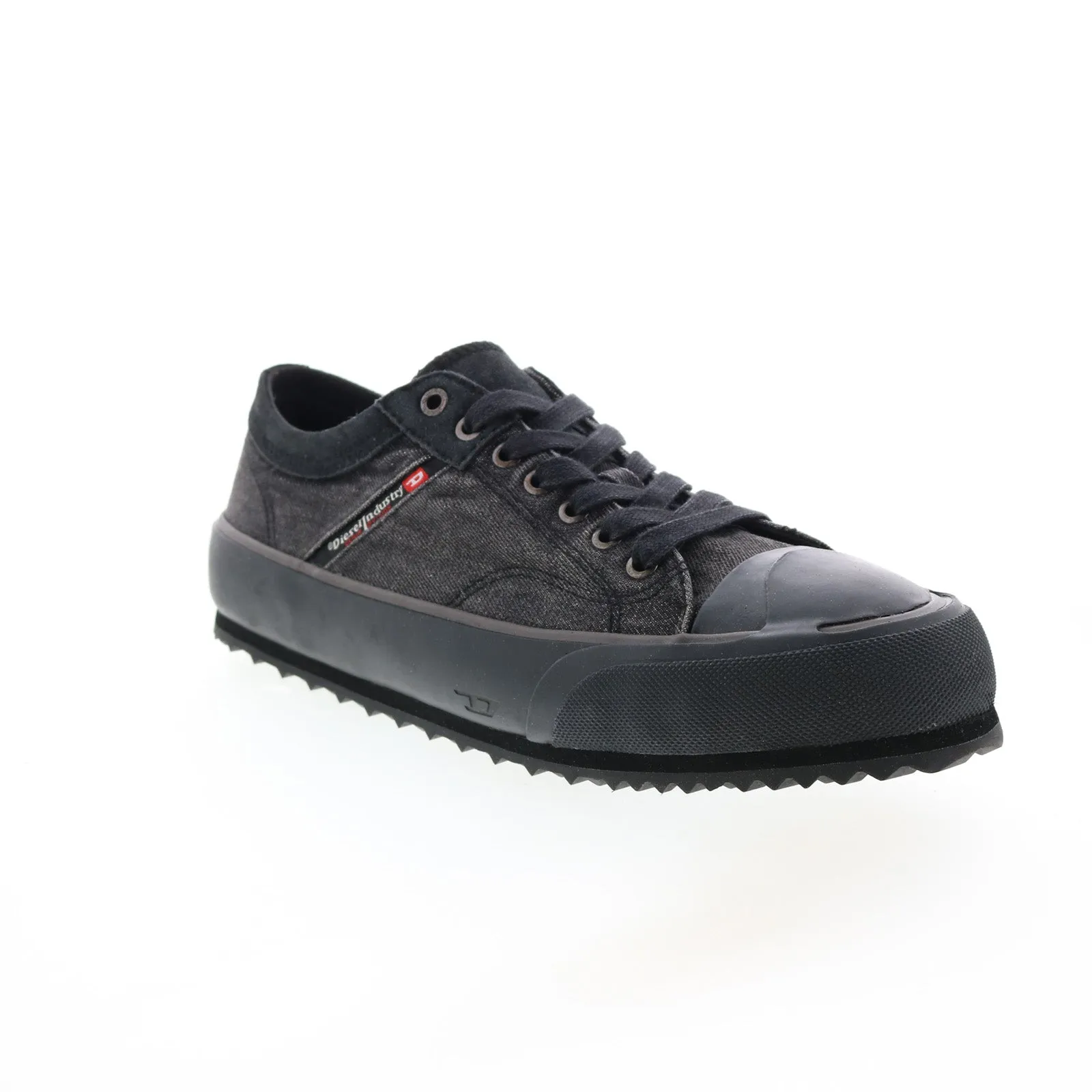 Black Diesel S-Principia Low Canvas Lace Up Lifestyle Sneakers