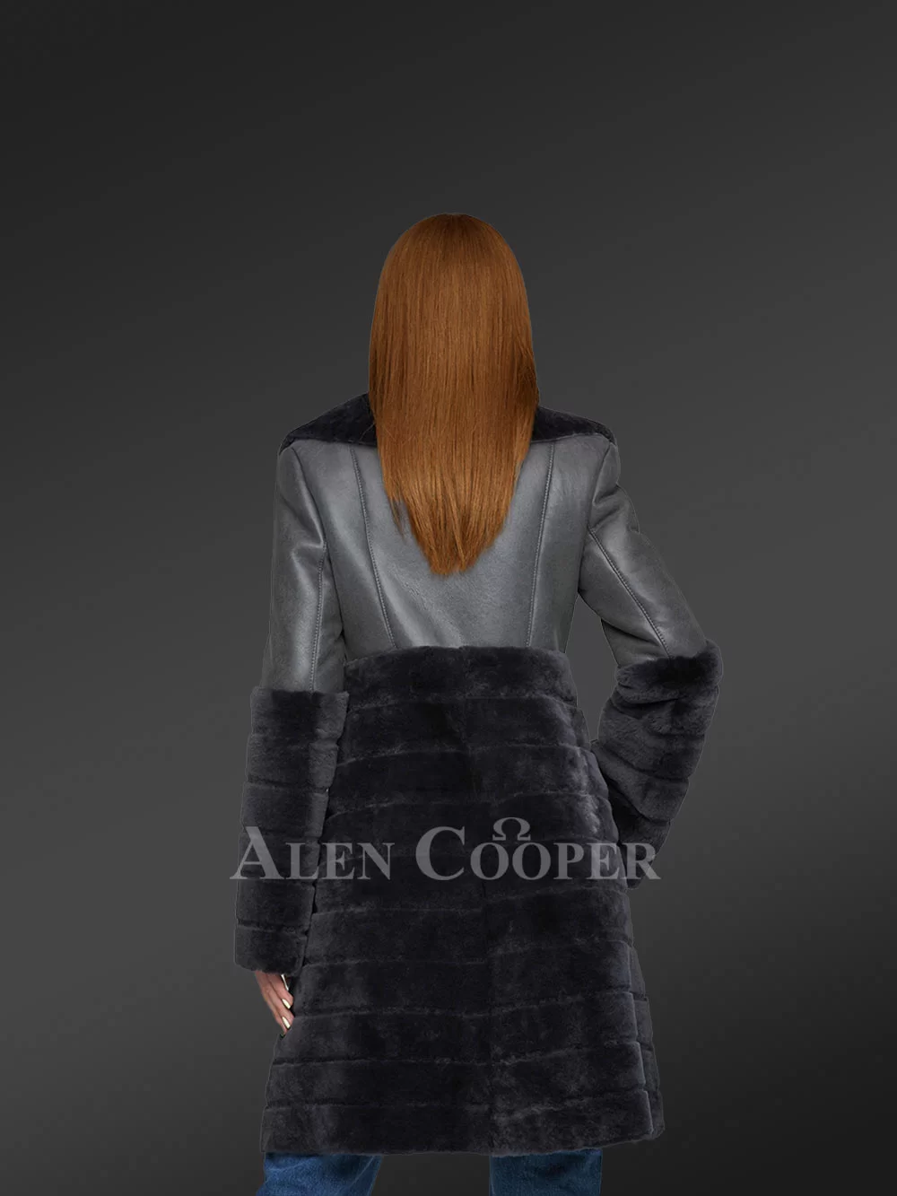 Black Women's Sheepskin Coat