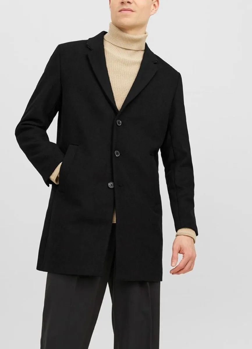 Black Wool Coat Jacket