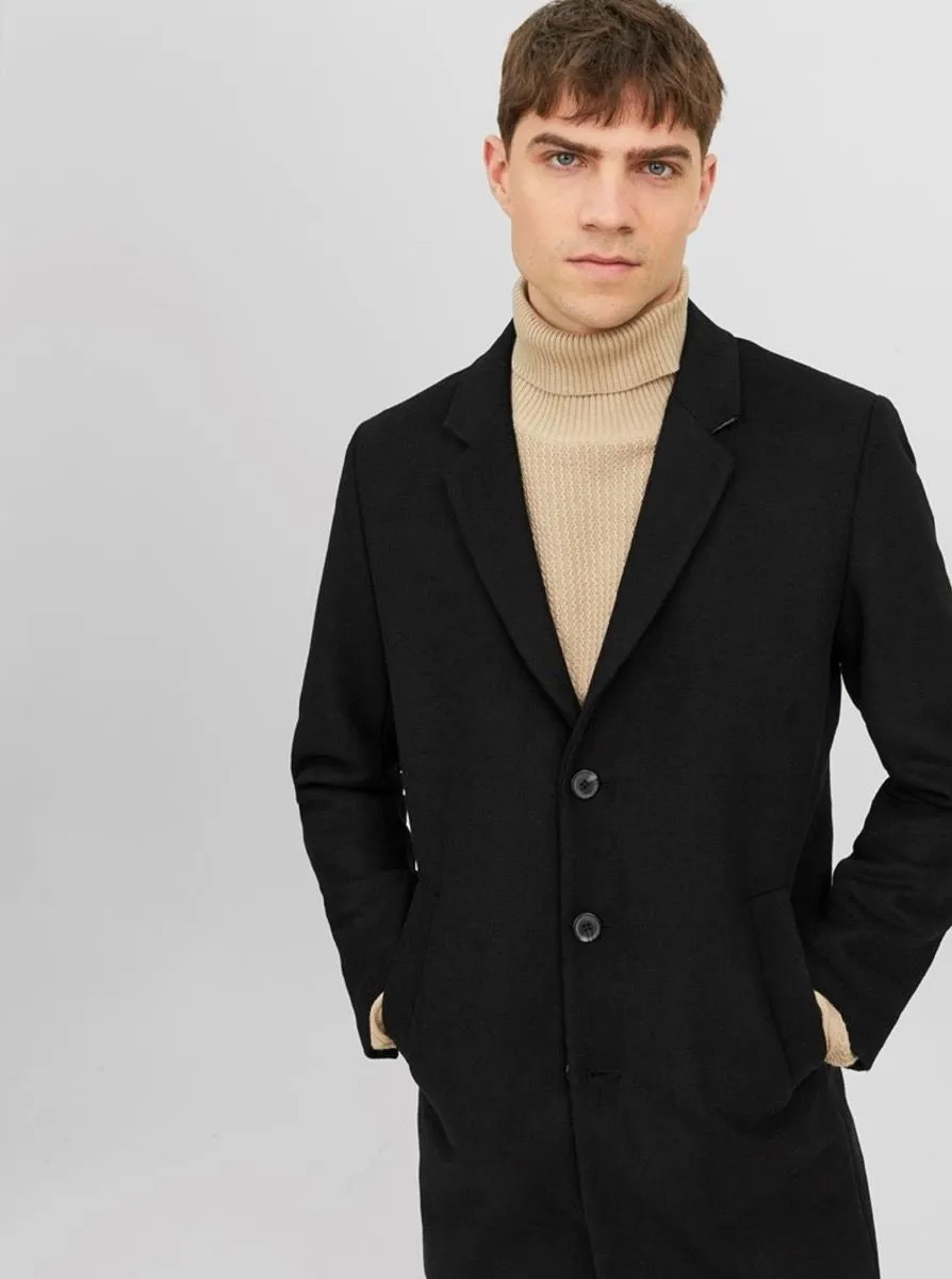 Black Wool Coat Jacket