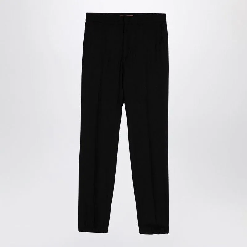 Black Wool Trousers