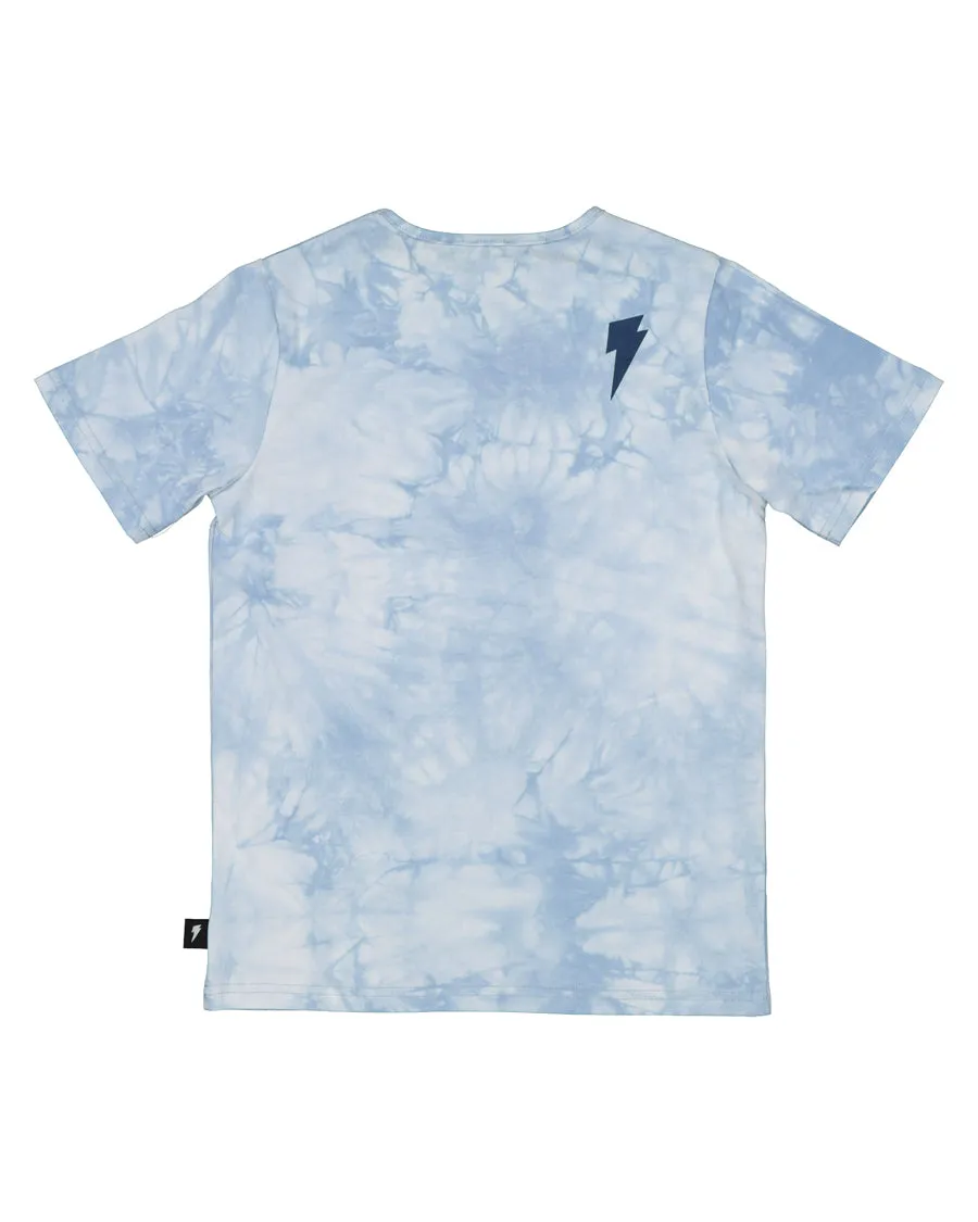 Blue Tie Dye Surfer T-Shirt for Men with Radicool Vibe