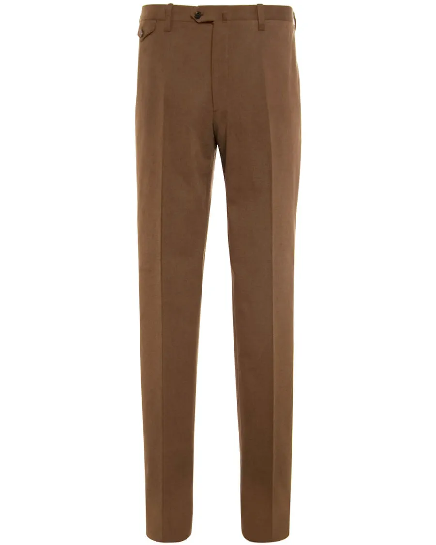 Brown Pants with Caramel Flap Pockets