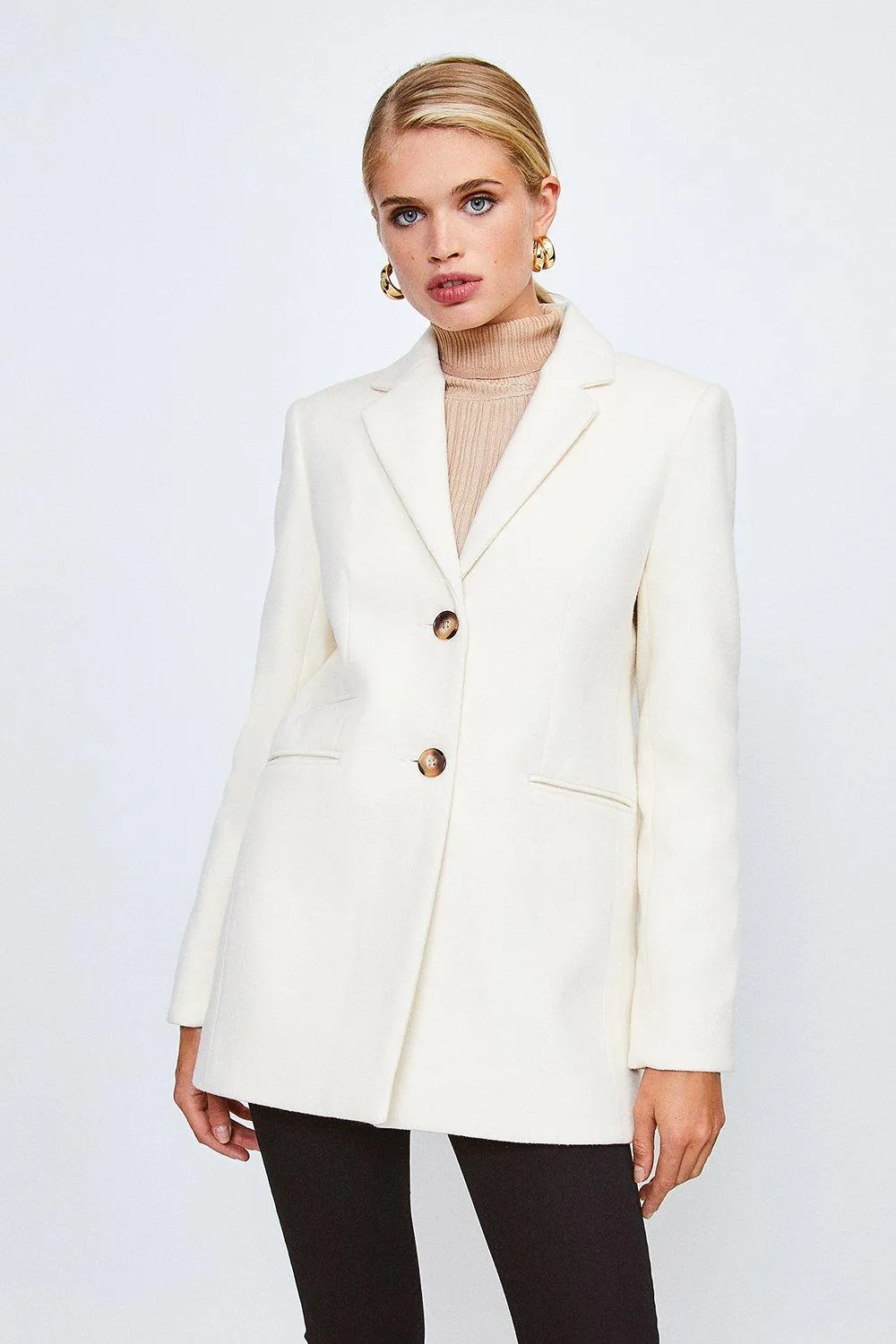 Button-Front Coat for Formal Events by Karen Millen