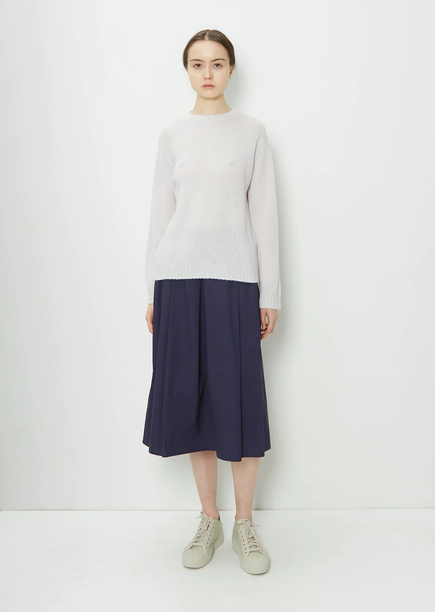 C-Neck Cashmere Sweater - Mastic - Shop Now