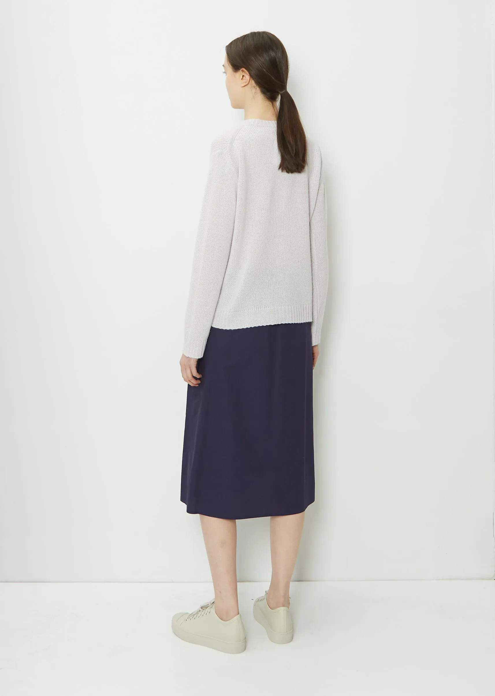 C-Neck Cashmere Sweater - Mastic - Shop Now