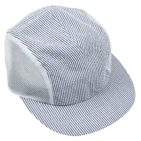 cableami Navy Stripe Seersucker Mesh Jet Cap