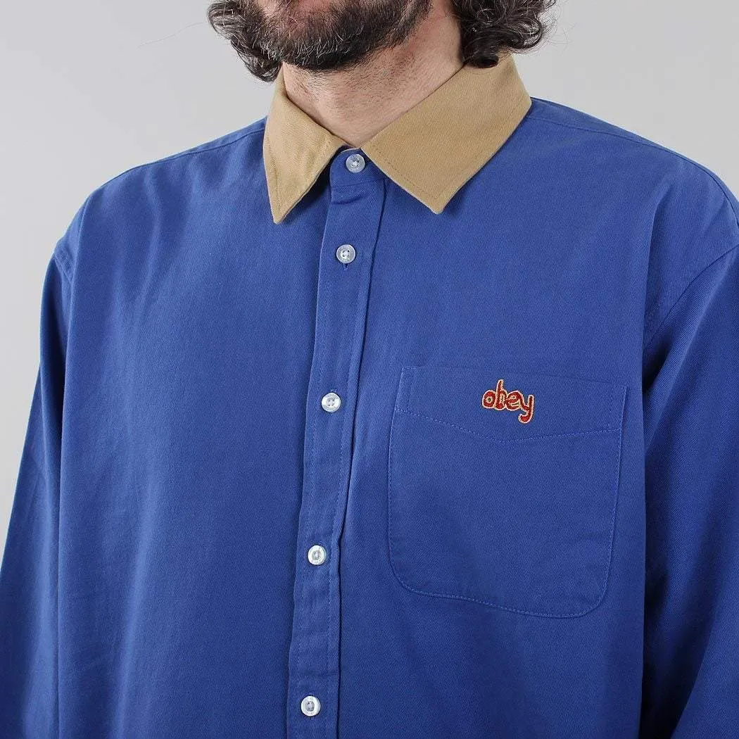 Caleb Woven Long Sleeve Shirt by OBEY