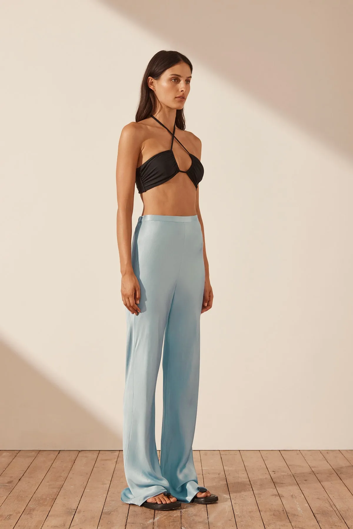 Cool Blue Camille Bias Cut Pant