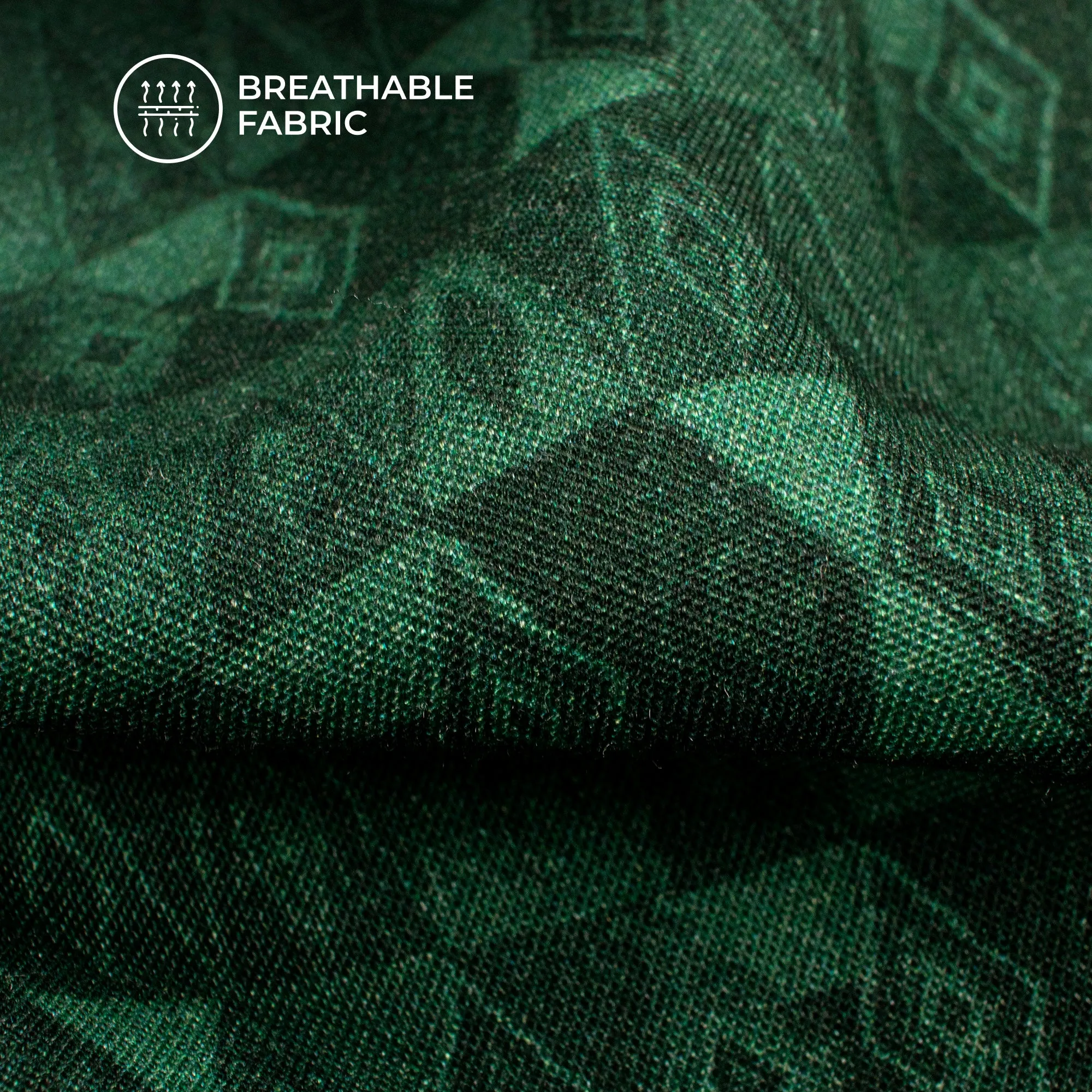 Castleton Green Geometric Viscose Rayon Fabric - Digital Print - 58 Inches Width