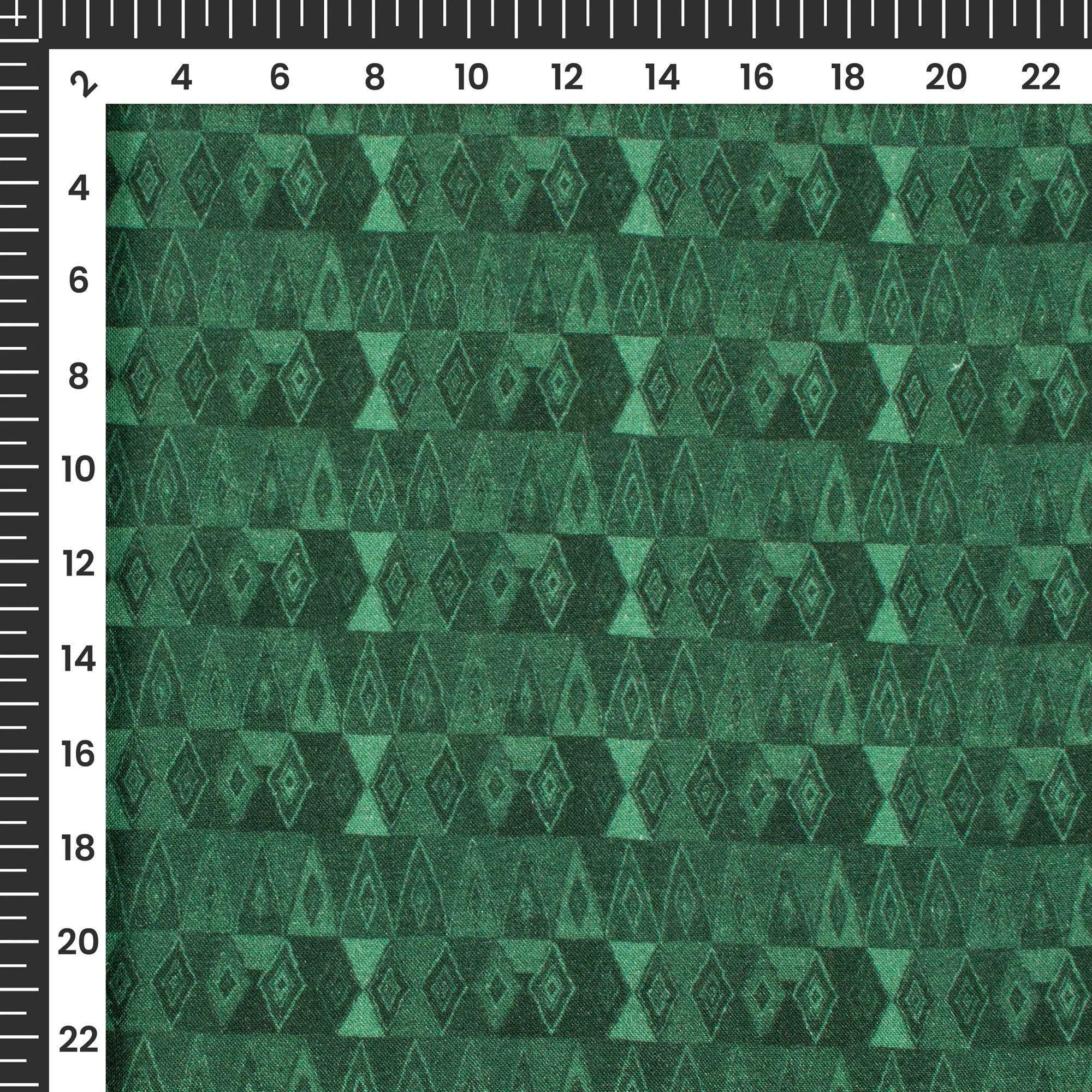 Castleton Green Geometric Viscose Rayon Fabric - Digital Print - 58 Inches Width