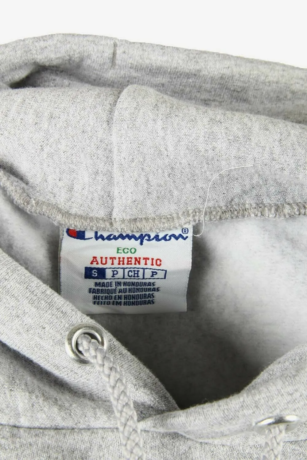 Champion Vintage Hoodie Sweatshirt Grey Size S - Pepper Tree London