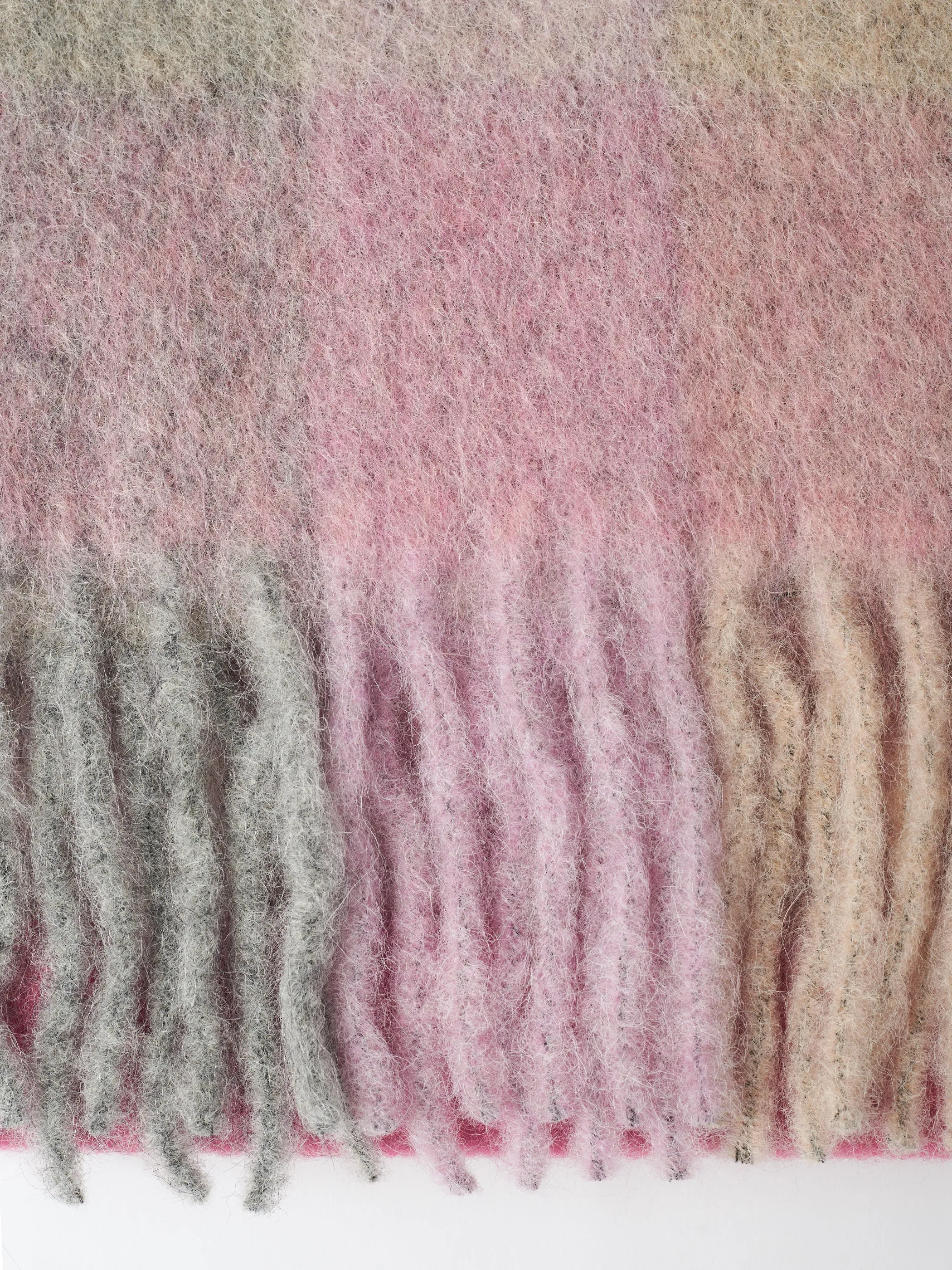 Checked Mohair Scarf