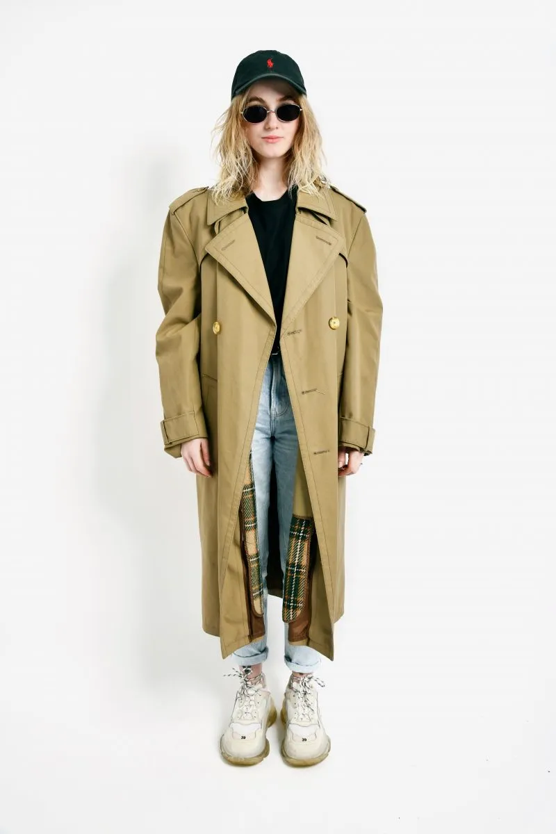 Beige Classic Vintage Trench Coat