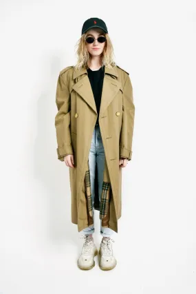 Beige Classic Vintage Trench Coat