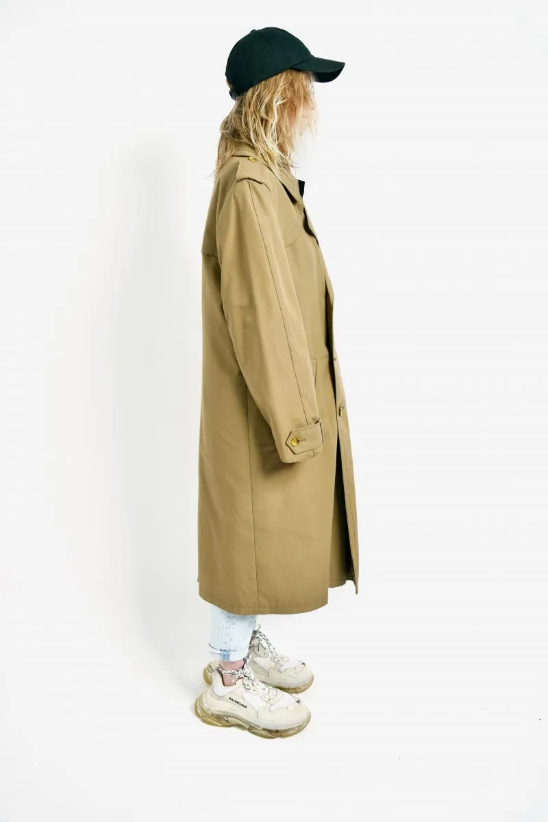 Beige Classic Vintage Trench Coat