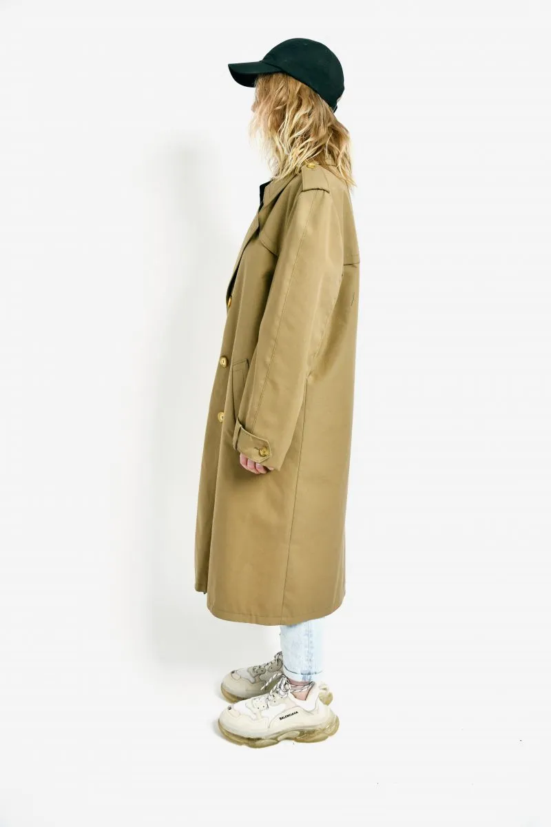 Beige Classic Vintage Trench Coat