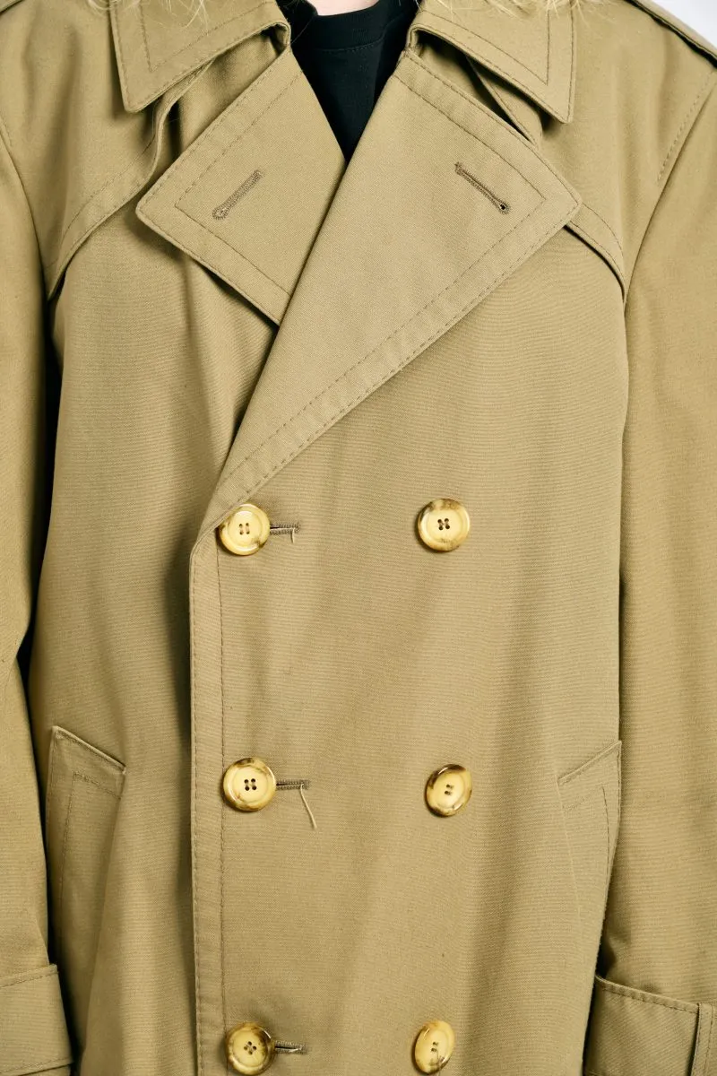 Beige Classic Vintage Trench Coat