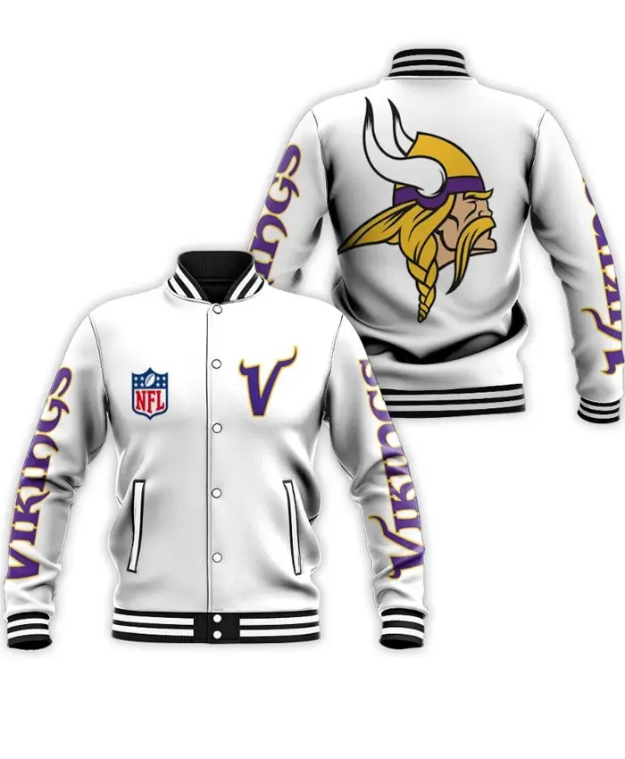 Cohen Minnesota Vikings White Varsity William Jacket