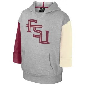 Colosseum Girl's Grey FSU Colorblock Hoodie