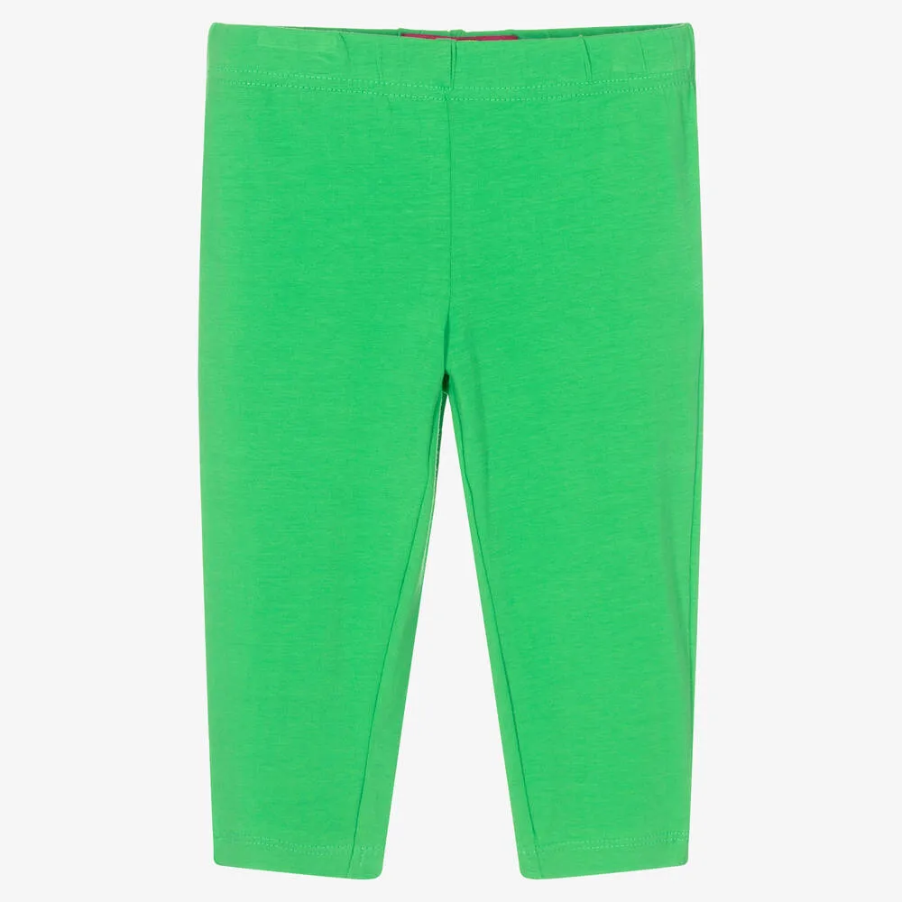 Cotton Leggings - Cropped Green