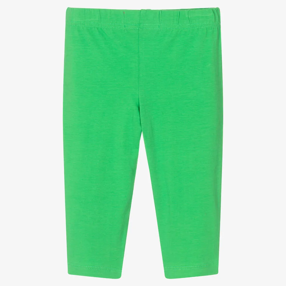 Cotton Leggings - Cropped Green