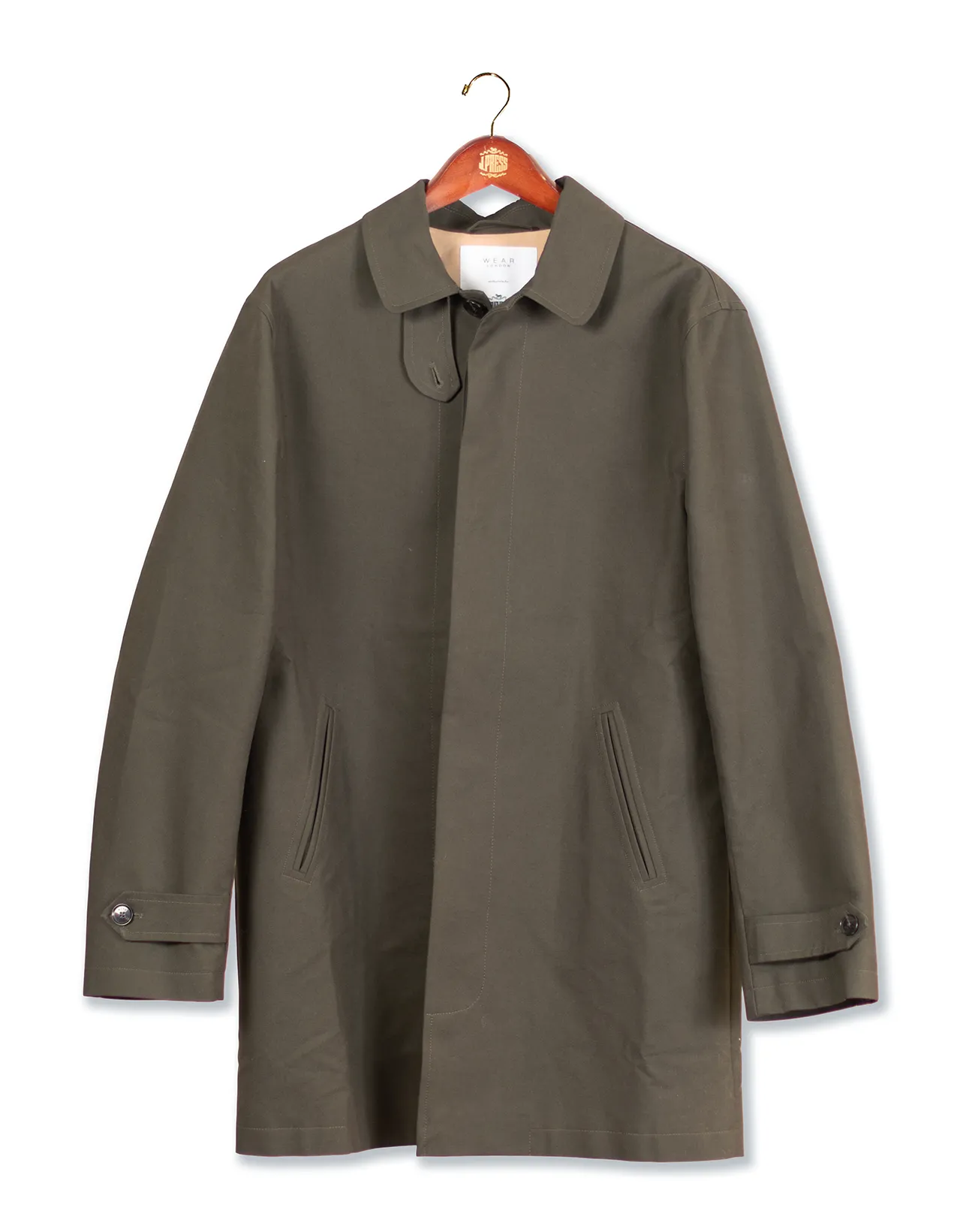 Cotton Raincoat in Olive - Waterproof Jacket for Men and Women