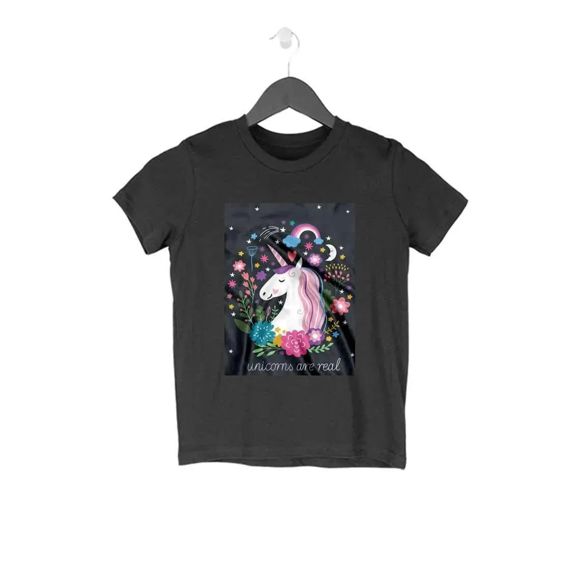 Cotton Tshirt for Girls with Unicorn Design