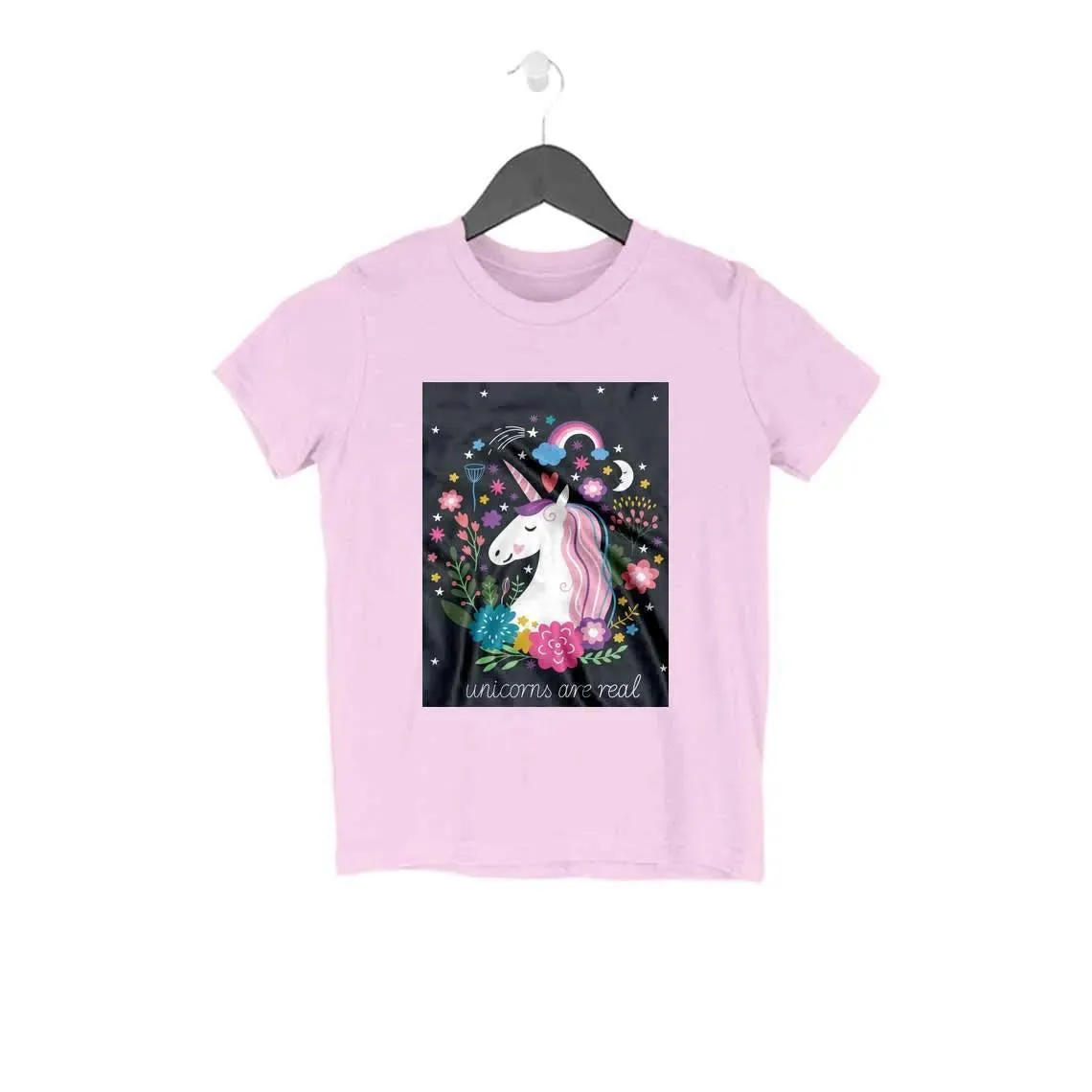 Cotton Tshirt for Girls with Unicorn Design