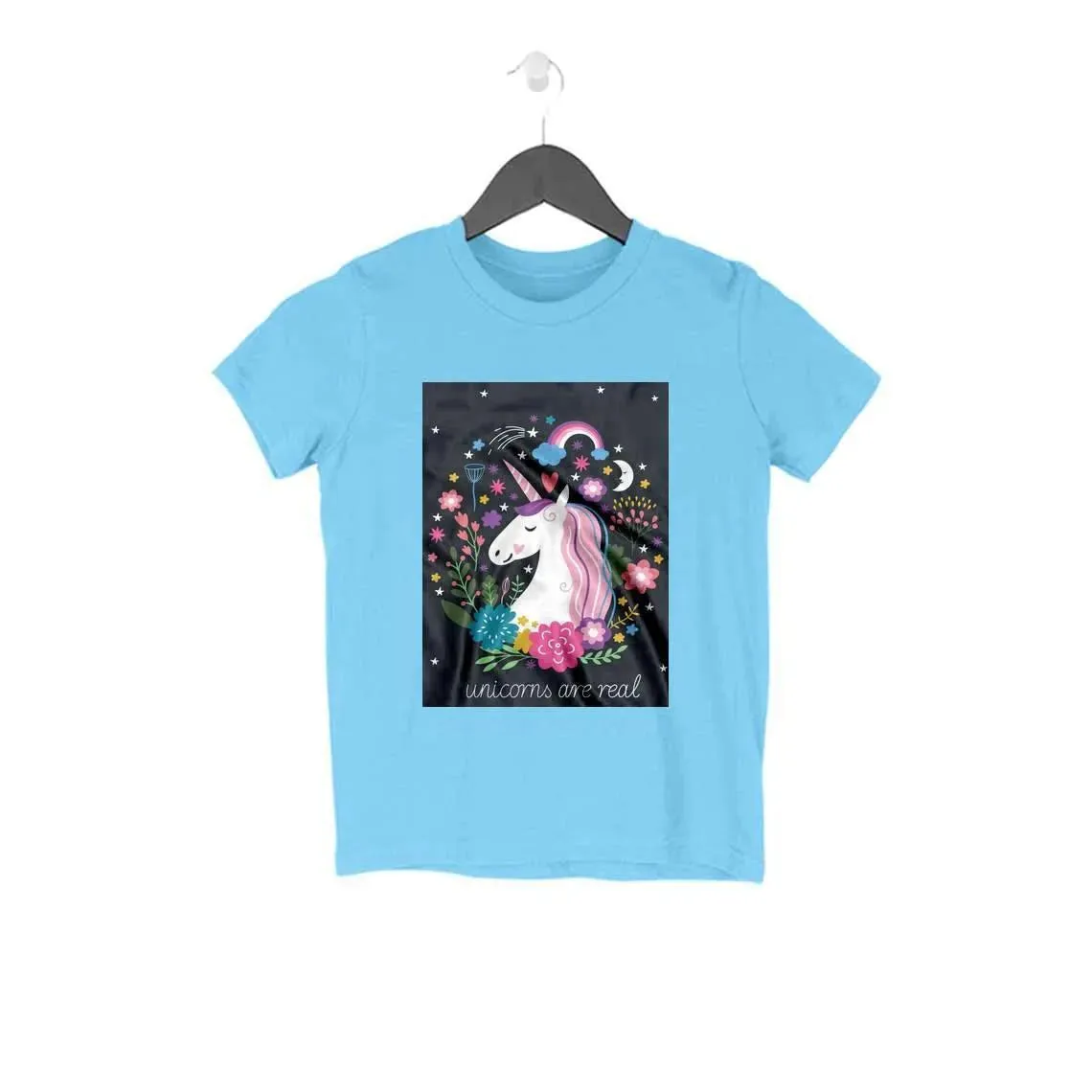 Cotton Tshirt for Girls with Unicorn Design